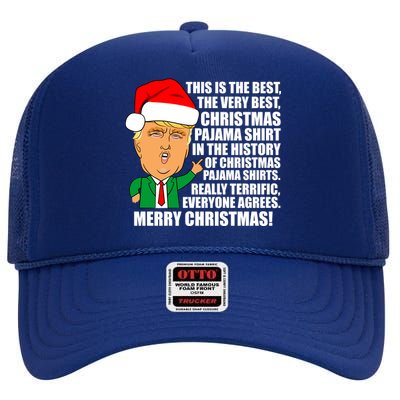 The Best Christmas Pajama Shirt Ever Everyone Agrees Donald Trump High Crown Mesh Back Trucker Hat