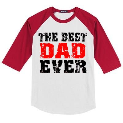 The Best Dad Ever Kids Colorblock Raglan Jersey