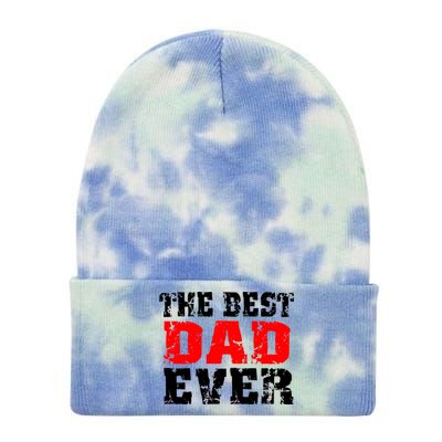 The Best Dad Ever Tie Dye 12in Knit Beanie