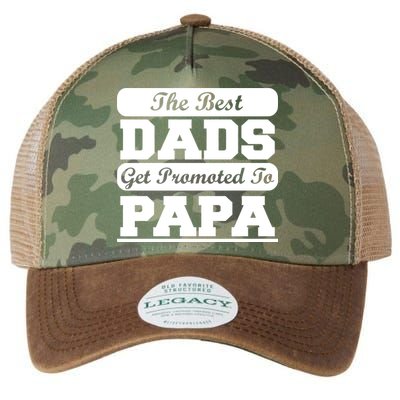 The Best Dads Get Promoted To Papa Legacy Tie Dye Trucker Hat