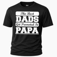 The Best Dads Get Promoted To Papa Cooling Performance Crew T-Shirt