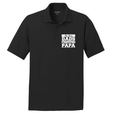 The Best Dads Get Promoted To Papa PosiCharge RacerMesh Polo