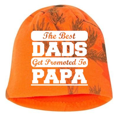 The Best Dads Get Promoted To Papa Kati - Camo Knit Beanie