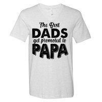 The Best Dads Get Promoted To Papa New Grandfather V-Neck T-Shirt