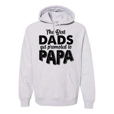 The Best Dads Get Promoted To Papa New Grandfather Premium Hoodie