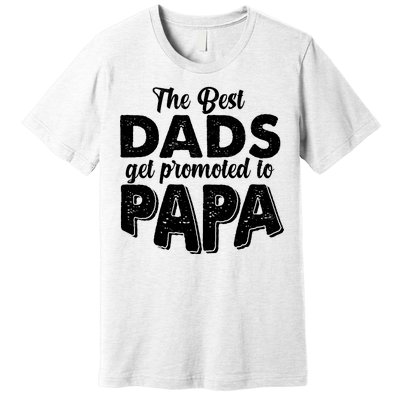 The Best Dads Get Promoted To Papa New Grandfather Premium T-Shirt