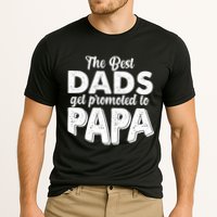 The Best Dads Get Promoted To Papa New Grandfather Cooling Performance Crew T-Shirt
