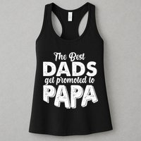 The Best Dads Get Promoted To Papa New Grandfather Womens Tank Top