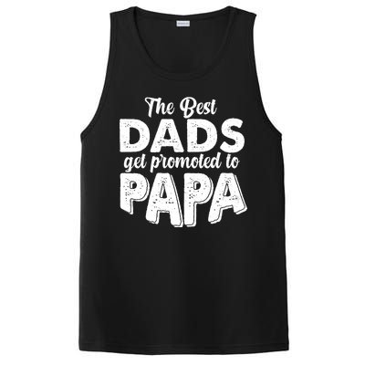 The Best Dads Get Promoted To Papa New Grandfather PosiCharge Competitor Tank