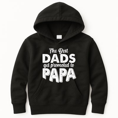 The Best Dads Get Promoted To Papa New Grandfather Kids Hoodie