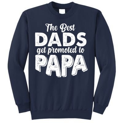 The Best Dads Get Promoted To Papa New Grandfather Sweatshirt