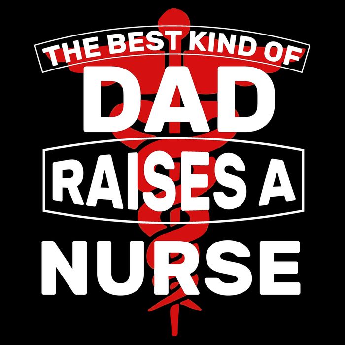 The Best Kind Of Dad Raised A Nurse Drawstring Bag