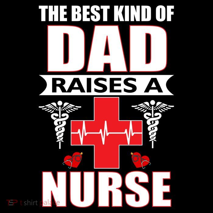 The Best Kind Of Dad Raises A Nurse Drawstring Bag