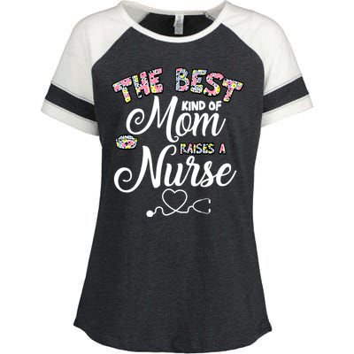 The Best Kind Of Mom Raises A Nurse Enza Ladies Jersey Colorblock Tee