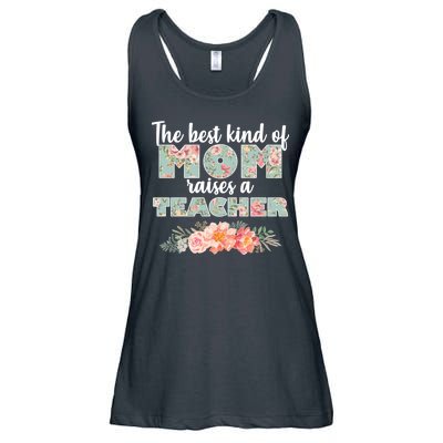 The Best Kind of Mom Raises a Teacher Ladies Essential Flowy Tank