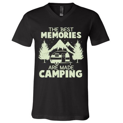 The Best Memories Are Made Camping V-Neck T-Shirt