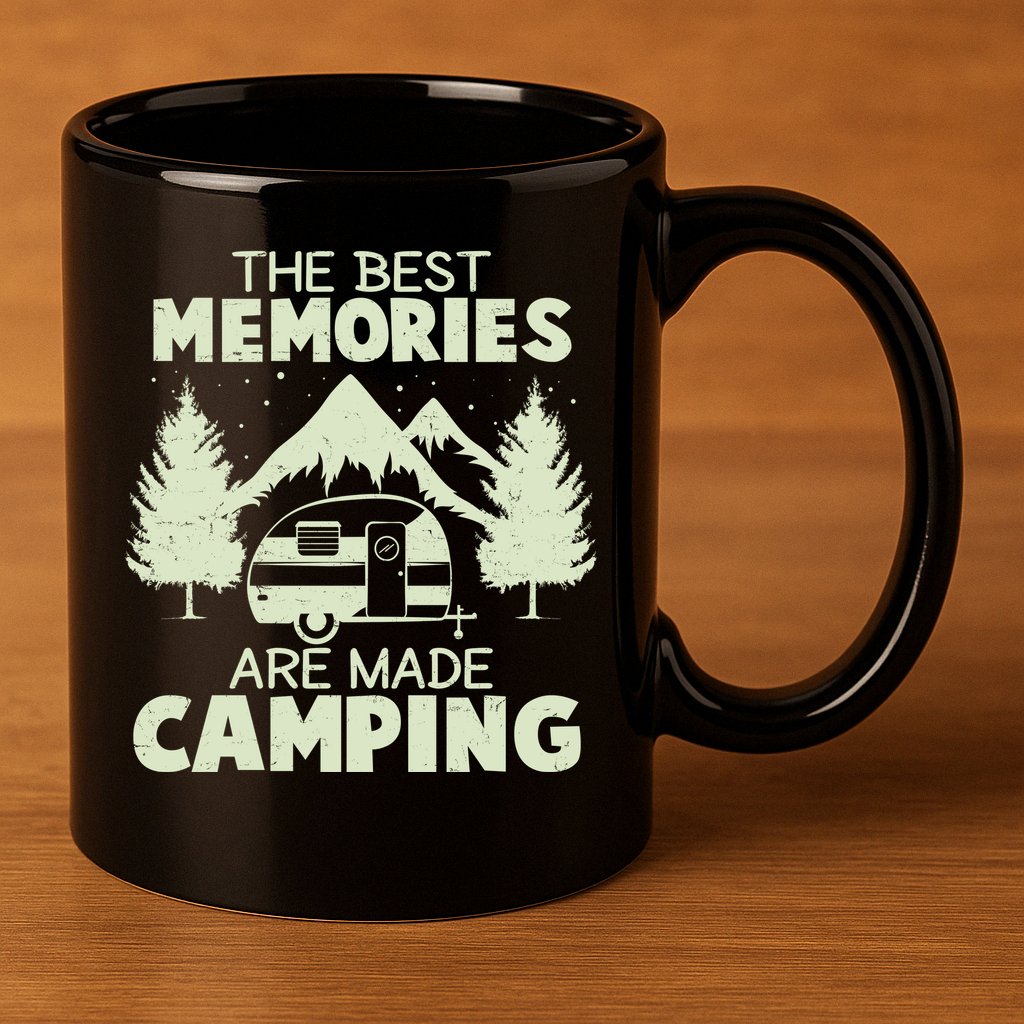The Best Memories Are Made Camping 11oz C Handle Ceramic Mug