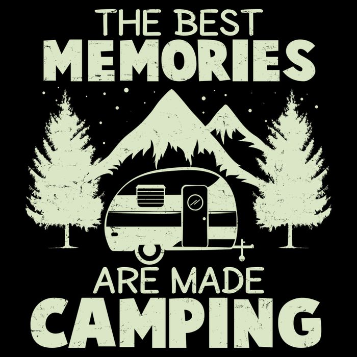 The Best Memories Are Made Camping Short Acrylic Beanie