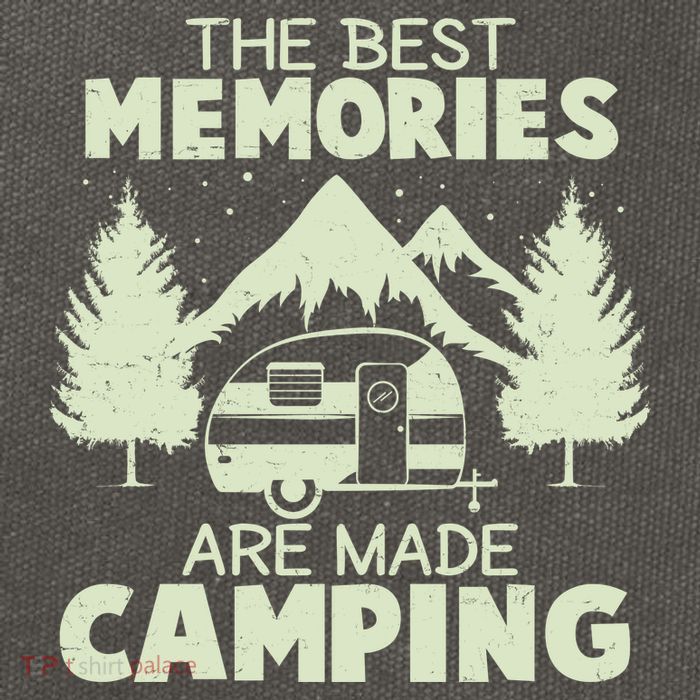 The Best Memories Are Made Camping Cotton Canvas Backpack