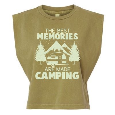The Best Memories Are Made Camping Garment-Dyed Women's Muscle Tee