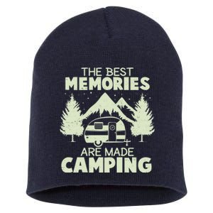 The Best Memories Are Made Camping Short Acrylic Beanie