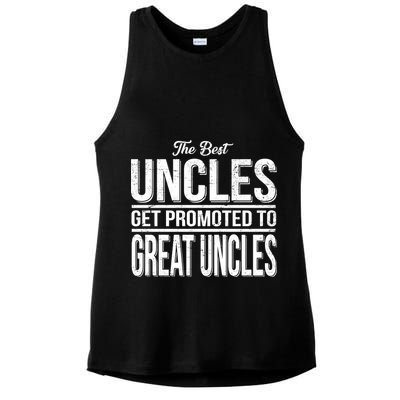 The Best Uncles Get Promoted To Great Uncles Ladies PosiCharge Tri-Blend Wicking Tank