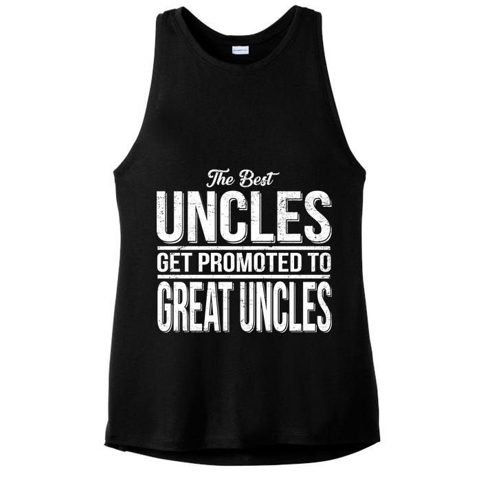 The Best Uncles Get Promoted To Great Uncles Ladies PosiCharge Tri-Blend Wicking Tank