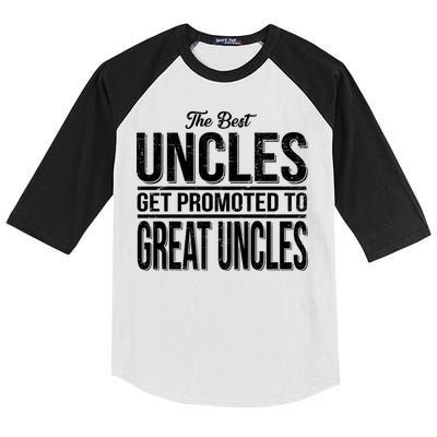 The Best Uncles Get Promoted To Great Uncles Kids Colorblock Raglan Jersey