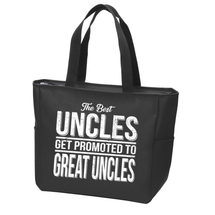 The Best Uncles Get Promoted To Great Uncles Zip Tote Bag