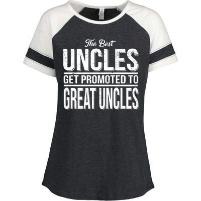 The Best Uncles Get Promoted To Great Uncles Enza Ladies Jersey Colorblock Tee