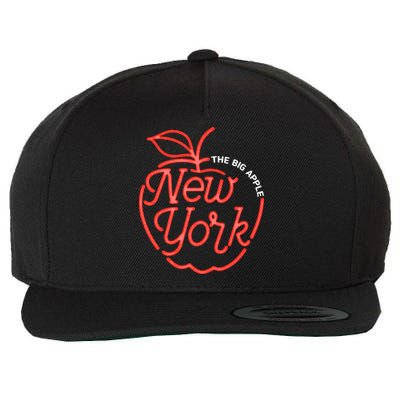 The Big Apple New York Wool Snapback Cap