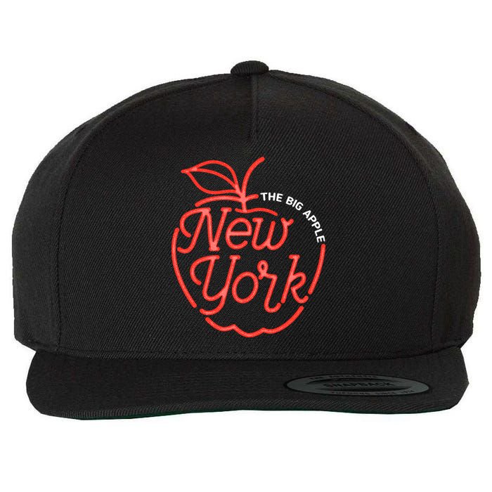 The Big Apple New York Wool Snapback Cap