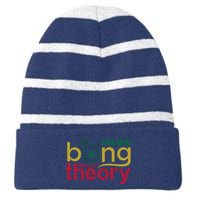 The Big Bong Theory Funny Striped Beanie with Solid Band