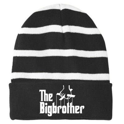 The Bigbrother Striped Beanie with Solid Band