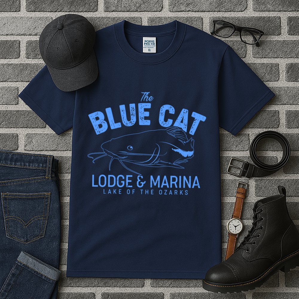 The Blue Cat Lodge & Marina Tall T-Shirt