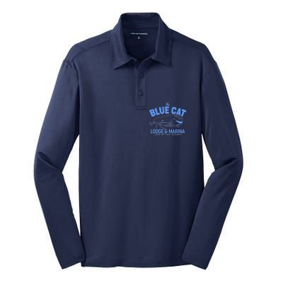 The Blue Cat Lodge & Marina Silk Touch Performance Long Sleeve Polo