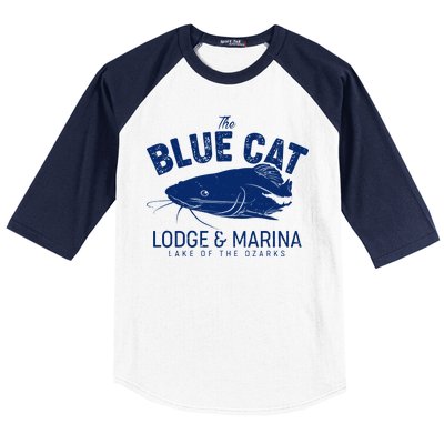 The Blue Cat Lodge & Marina Baseball Sleeve Shirt