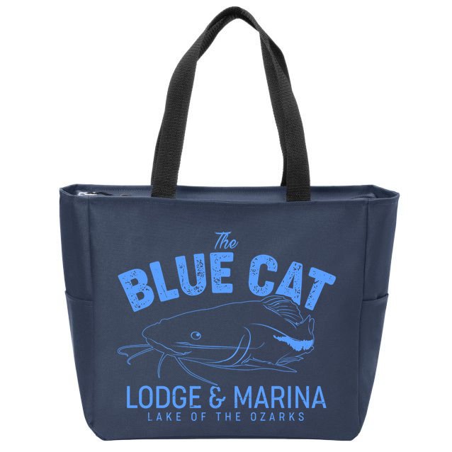 The Blue Cat Lodge & Marina Zip Tote Bag