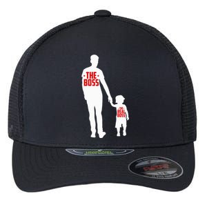 The Boss The Real Boss Father And Child Flexfit Unipanel Trucker Cap