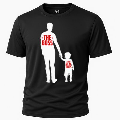 The Boss The Real Boss Father And Child Performance Shirt