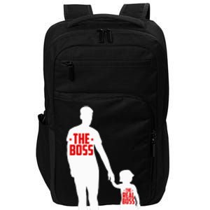 The Boss The Real Boss Father And Child Impact Tech Backpack