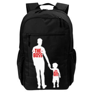 The Boss The Real Boss Father And Child Daily Commute Backpack