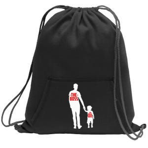 The Boss The Real Boss Father And Child Sweatshirt Cinch Pack Bag