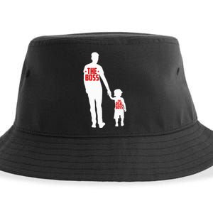 The Boss The Real Boss Father And Child Sustainable Bucket Hat