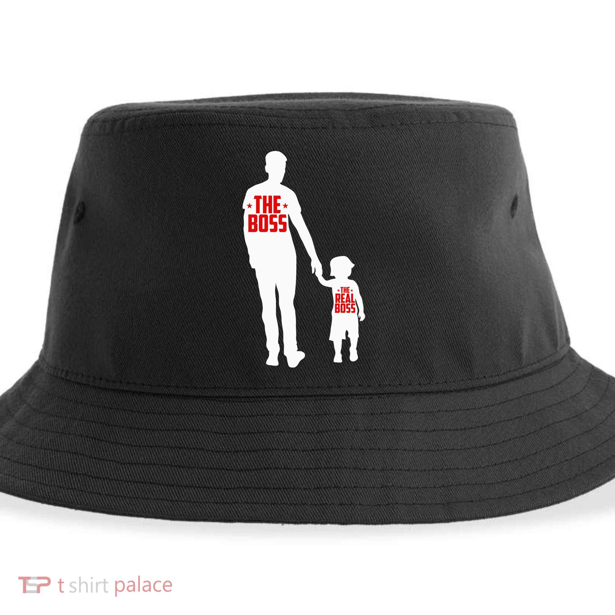 The Boss The Real Boss Father And Child Sustainable Bucket Hat