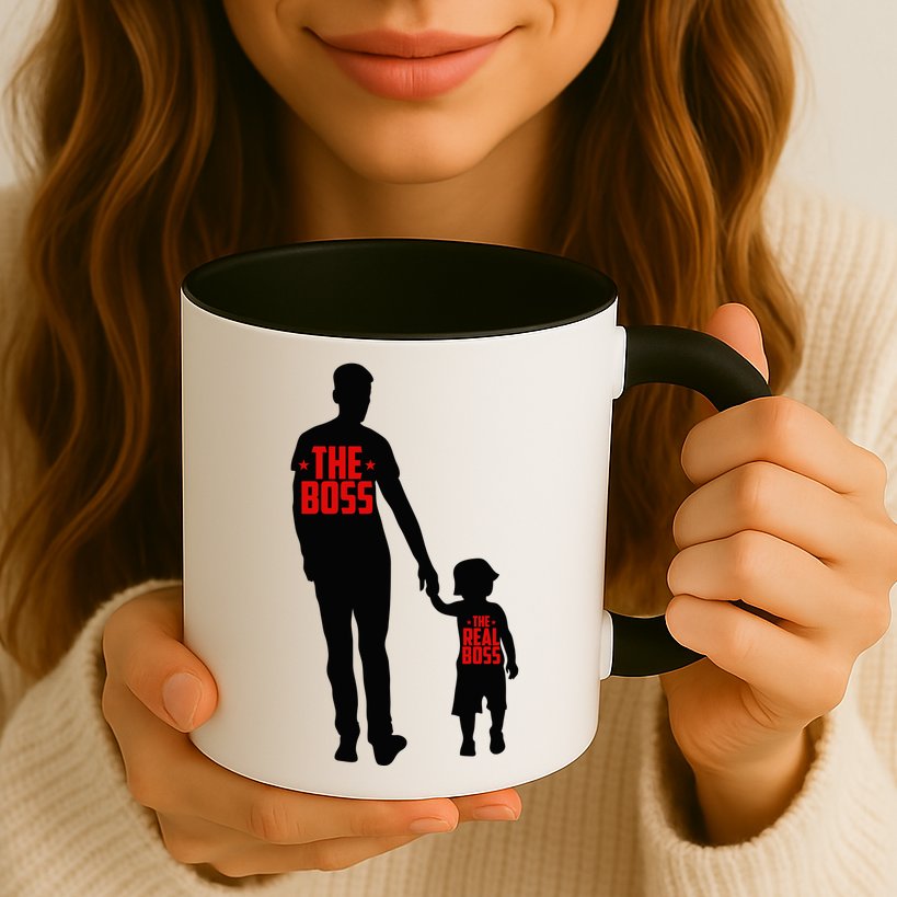 The Boss The Real Boss Father And Child Mug