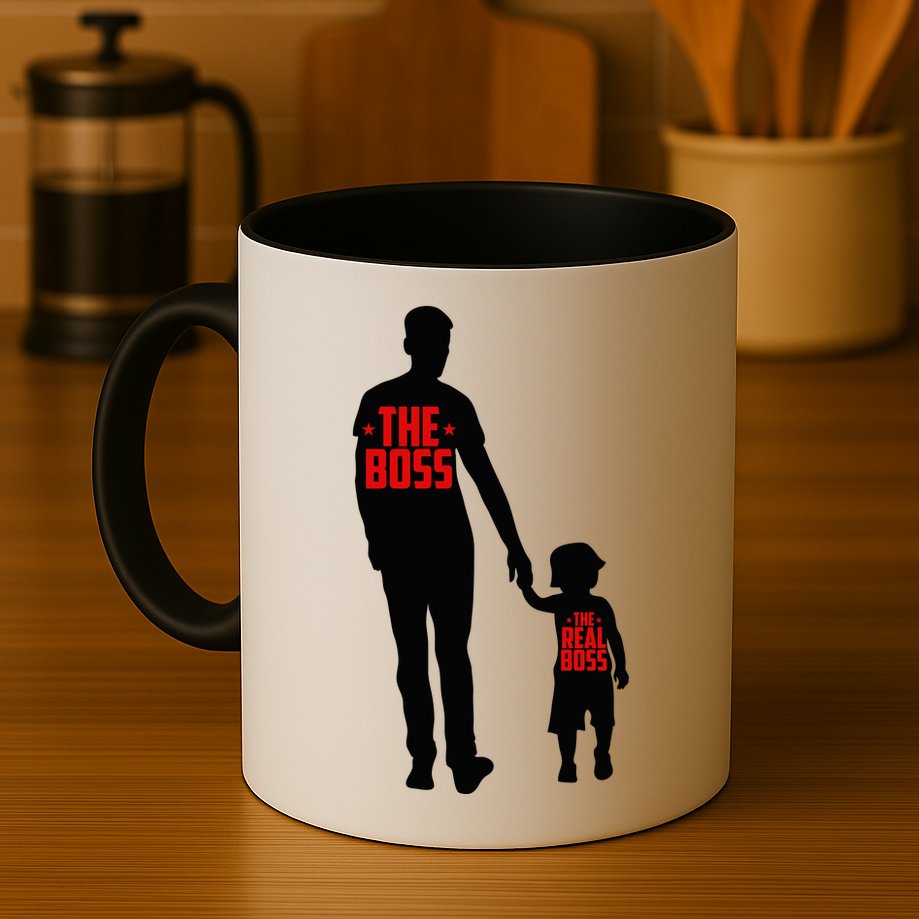 The Boss The Real Boss Father And Child Mug