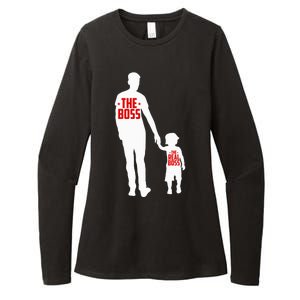 The Boss The Real Boss Father And Child Womens CVC Long Sleeve Shirt