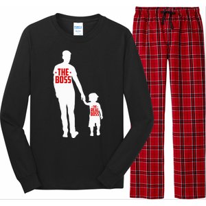 The Boss The Real Boss Father And Child Long Sleeve Pajama Set