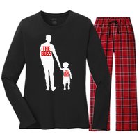 The Boss The Real Boss Father And Child Women's Long Sleeve Flannel Pajama Set 